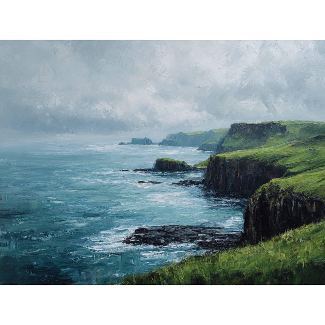 Cliffs of Moher Painting Northern Ireland Original Oil Art Irish ...