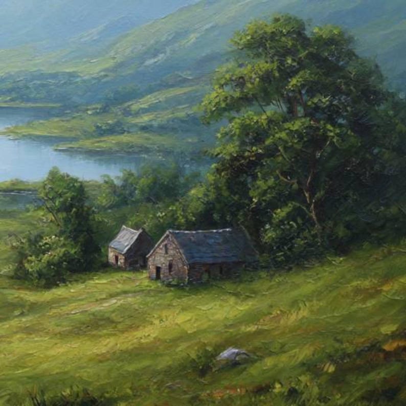 Ireland Painting Killarney Original Oil Art Irish Lake Landscape ...