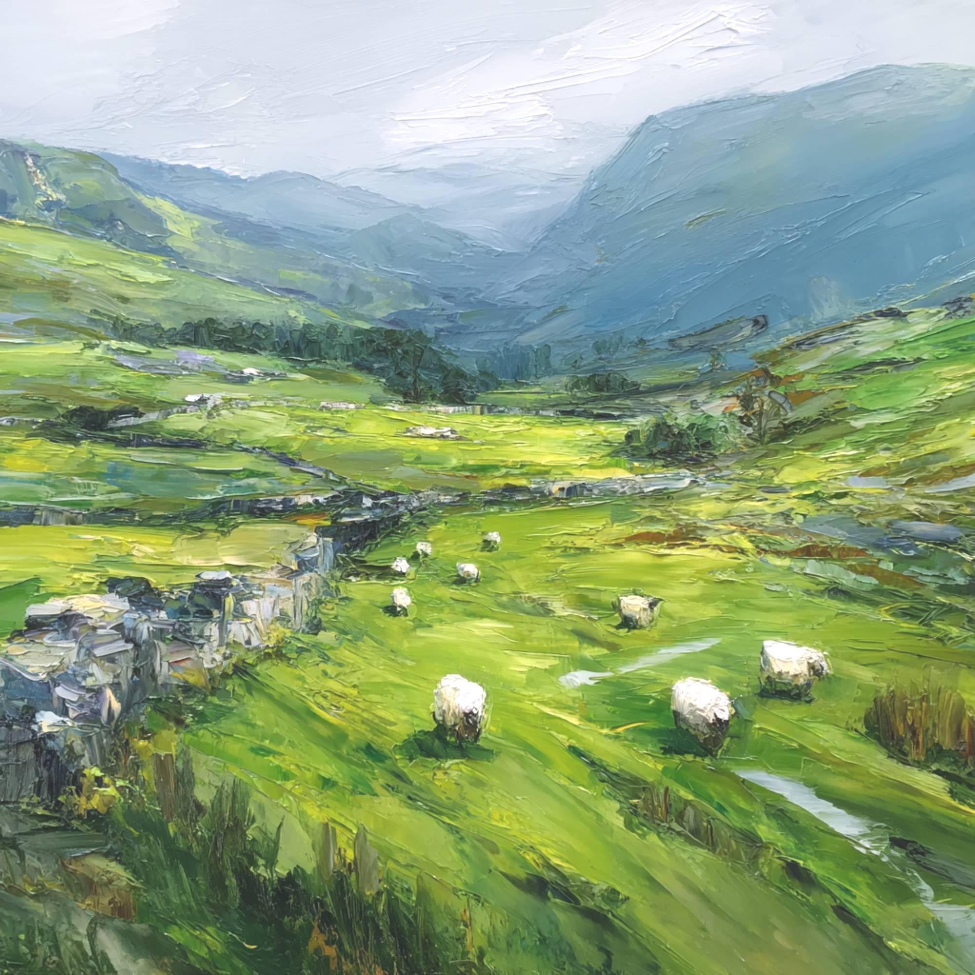 Sheep Acrylic Painting - Etsy