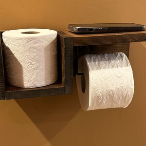 Toilet Paper Storage' Toilet Paper Holder' Storage for TP' Best TP Rack'  Wooden Holder Wall' Bathroom Storage 