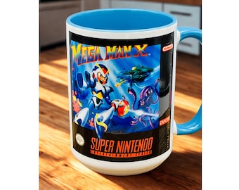 Mega Man X SNES Mug: Retro Gamer Coffee Cup