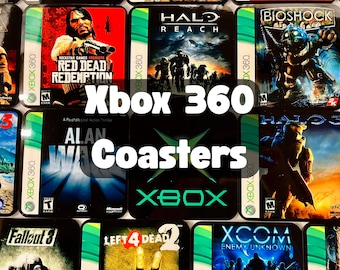 Xbox 360 Video Game Coasters | Geeky Fan Gift | Retro Gaming Coasters | Gamer Gift