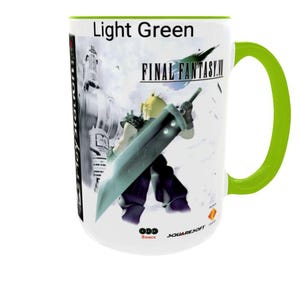 Final Fantasy VII Mug: Retro Game Cover Art, Cloud Strife, Gamer Gift afbeelding 18