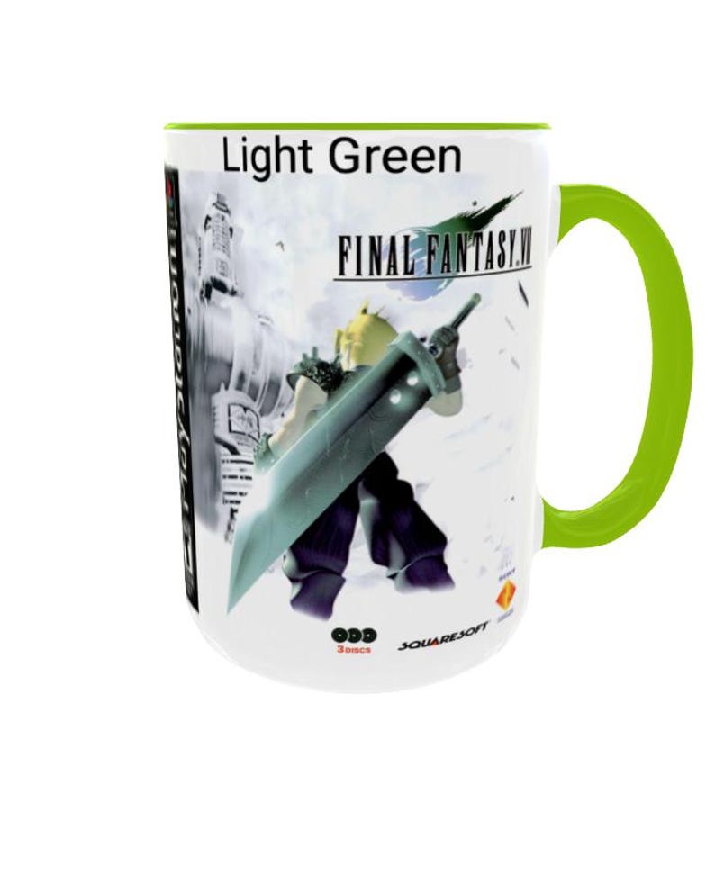 Final Fantasy VII Mug: Retro Game Cover Art, Cloud Strife, Gamer Gift afbeelding 18