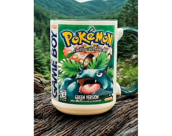 Pokemon Green Game Boy Mug | Retro Gaming Collector Gift | Vintage Fan Merch