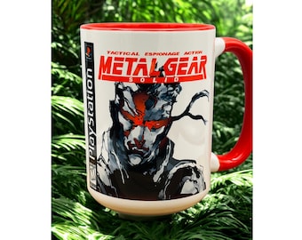 Metal Gear Solid PS1 Mug: Solid Snake Coffee Cup, Retro Gamer Gift