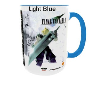 Final Fantasy VII Mug: Retro Game Cover Art, Cloud Strife, Gamer Gift afbeelding 17