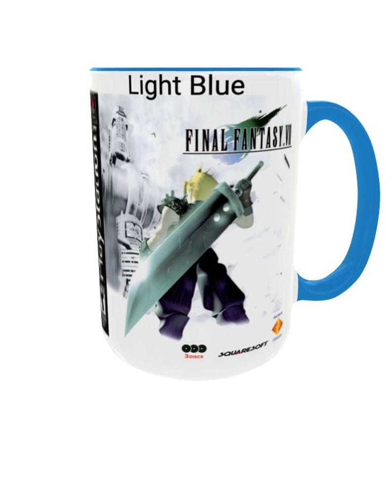 Final Fantasy VII Mug: Retro Game Cover Art, Cloud Strife, Gamer Gift afbeelding 17