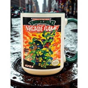 TMNT Arcade NES Video Game Mug | Geeky Fan Gift | Retro Gaming Gift