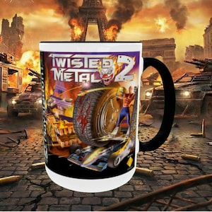 Twisted Metal 2 Mug and Coaster Set | PS1 Retro Gamer Gift |