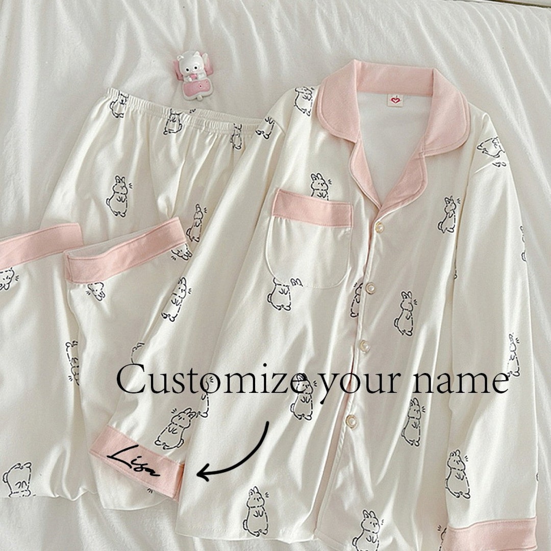 Personalized White Velvet Pajama Set Wedding Pajamas Cute Pajama Set