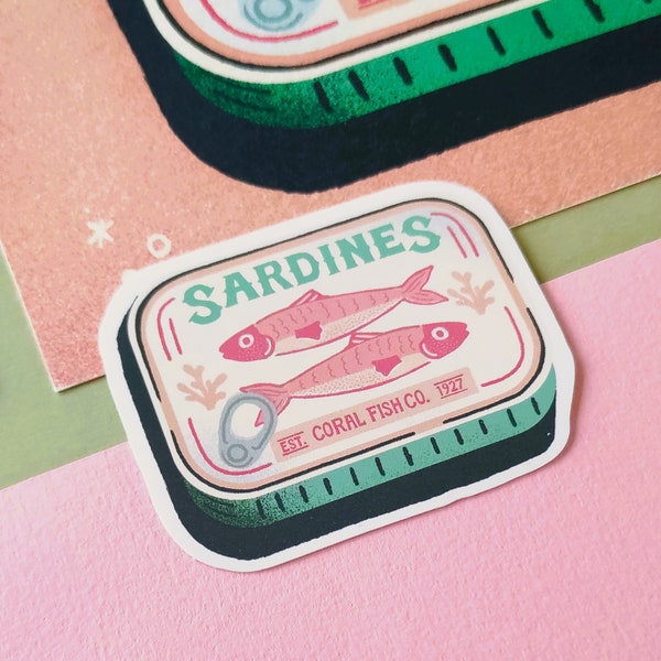 Sardines vinyl sticker