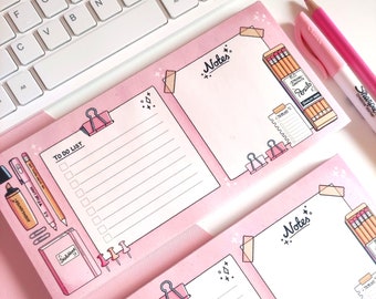 Desk planner to do list notepad