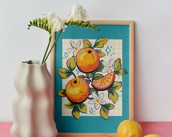 A5 Orange blossom print