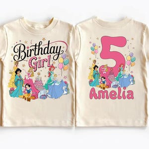 Chemise anniversaire princesse, chemise anniversaire princesse Disney, chemise anniversaire famille, chemise princesse personnalisée, chemise anniversaire enfant