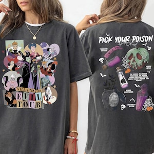 Villains Pick Your Poison Shirt,Magic Kingdom Villains shirt,Maleficient Evil Tour Shirt,Disney Villains Shirt,Bad Witches,Disney Evil Queen