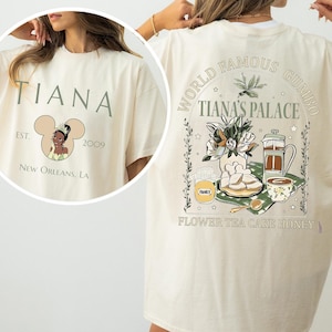 Disney Tiana&#39;s Palace Shirt, Princess Tiana Flower Tea Cake Honey Shirt, The Princess and the Frog Shirt, Disneyland Family Matching Shirt