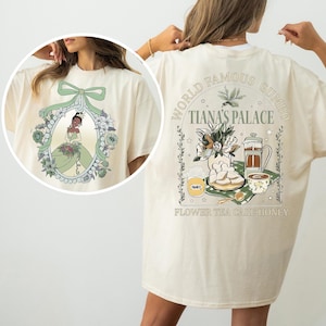 Disney Tiana&#39;s Palace Shirt, Princess Tiana Flower Tea Cake Honey Shirt, The Princess and the Frog Shirt, Disneyland Family Matching Shirt
