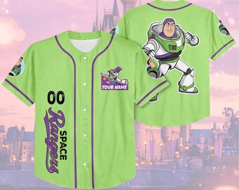 Personalized Buzz Lightyear Space Rangers Baseball Jersey, Disney Toy Story, Custom Kid Youth Adult Disney Jersey, Gift For Disney Fans
