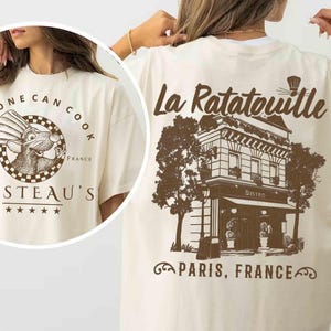 Two-sided Little Chef Remy Shirts, Disney Ratatouille Paris France Shirt, Ratatouille Movie Shirt, Disney Chef Shirts, Remy Gusteau&#39;s Shirt