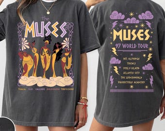 Vintage Disney Hercules The Muses 97 World Tour Shirts, Retro Disney Hercules Diva Muses Song Concert Shirt, WDW Disneyland Girl Trip Shirts