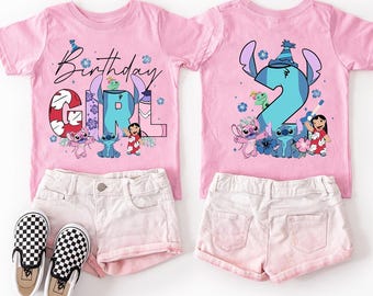 Disney Stitch Shirt, Stitch Birthday Girl Sweatshirt, Disneyland Birthday Trip Shirt, Birthday Party Sweater, Lilo & Stitch Tee