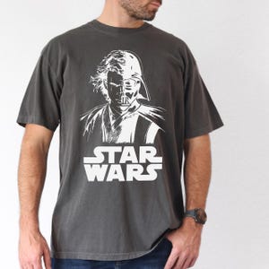 Retro Disney Star Wars Anakin Skywalker & Darth Vader Half Face Portrait Shirt, Star Wars Galaxy&#39;s Edge, Disneyworld Shirts