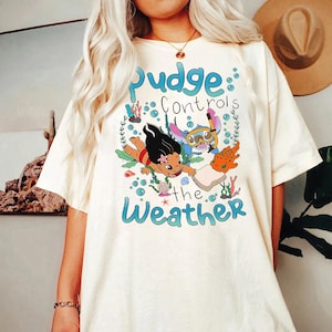 Lilo And Stitch Pudge Controls The Weather Shirt Comfort Colors, Pudge Fish T-Shirt, Family Matching Shirt, Magic Kingdom Trip Tee