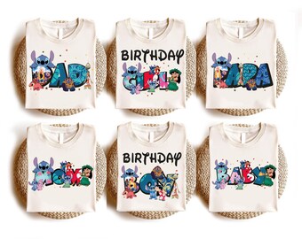Stitch Birthday T-shirts, Disney Birthday Girl Shirt, Stitch Birthday Boy Shirt, Lilo and Stitch Family Birthday Tees, Disney Birthday Trip