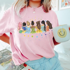 Retro Disney Princess Shirt, Watercolor Princess Shirt, Disney Trip T-Shirt, Disney Princess, Disneyworld Princess Gift