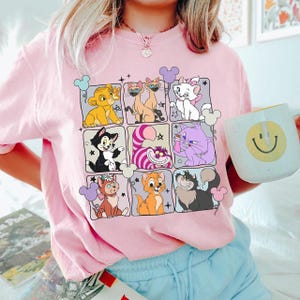 Disney Cats Mickey Balloons T-shirt, Cheshire Lucifer Yzma Cat, The Aristocats Shirt, Disney Cat Lovers Tee, Disneyworld Trip Family Shirt