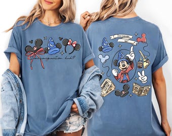 Disney Coquette Bow Mickey Sorcerer Some imagination huh Shirt,Walt Disney Fantasia Mickey Shirt, Fantasia Mickey Tee, Disneyland Trip