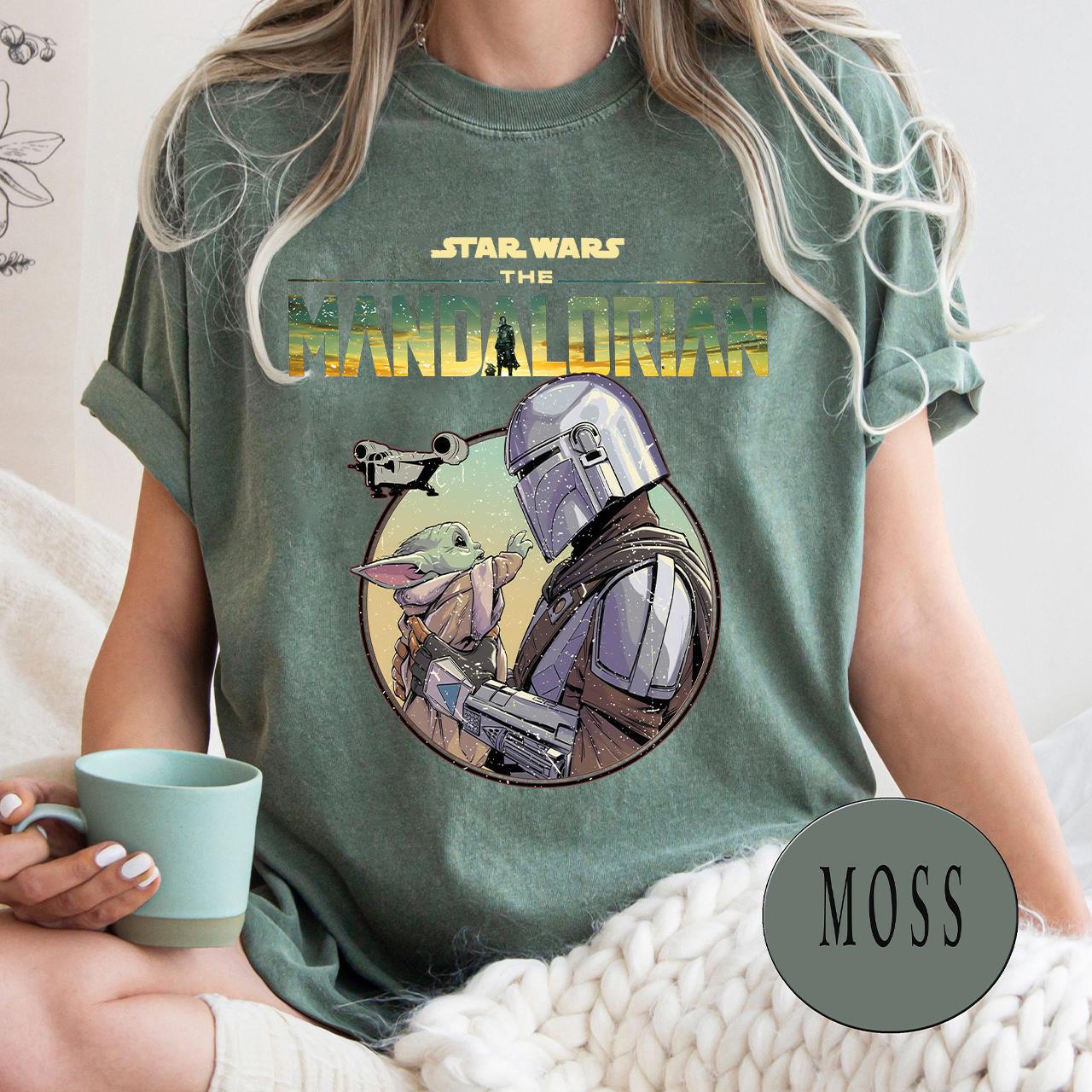 Mandalorian Baby Yoda Floral Shirt, Disney Star Wars Grogu Shirt, This is The Way Shirt, Galaxy's Edge Shirt, Disneyland Trip Shirt