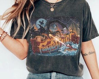 Disney Mickey Fantasia And Disney Villains Shirt, Vintage Igniting The Night Since 1992 Shirt, Mickey Sorcerer Tee, Fantasmic Disneyland