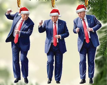 TRUMP 2024 Christmas Ornament, 45th 47th President Of USA, America
