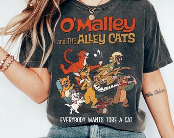 Retro The Aristocats O’Malley The Alley Cats Everybody Wants To Be A Cat Shirt, Cat Tee, World 2025 Trip