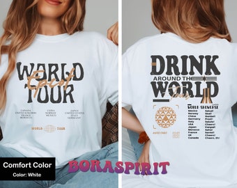 Disney Epcot World Tour Shirt, Drink Around The World Shirt, Disney Group Trip Shirt, Retro Disneyland Epcot Shirt, Epcot Disneyworld Shirt