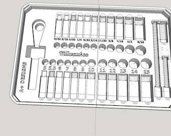 DIGITAL DOWNLOAD STL*** Milwaukee Compact Packout 1/4 socket set 48-22-9004***