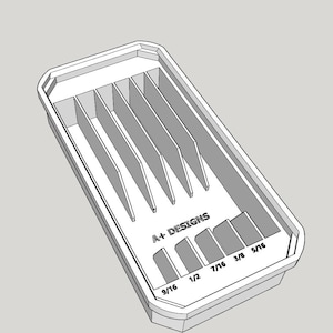 STL*** Milwaukee Packout Slim Bin Drill bit holder Imperial Large size **STL ONLY**