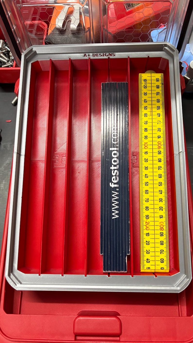 Container For Ruler 3D Printed Milwaukee Packout Compact Ling Divider Bin - Etsy