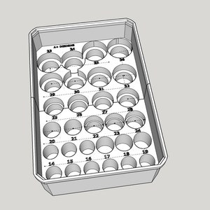 STL*** Milwaukee Packout Full size Deep Impact Socket storage bin 49-66-7015 **DOWNLOAD ONLY***