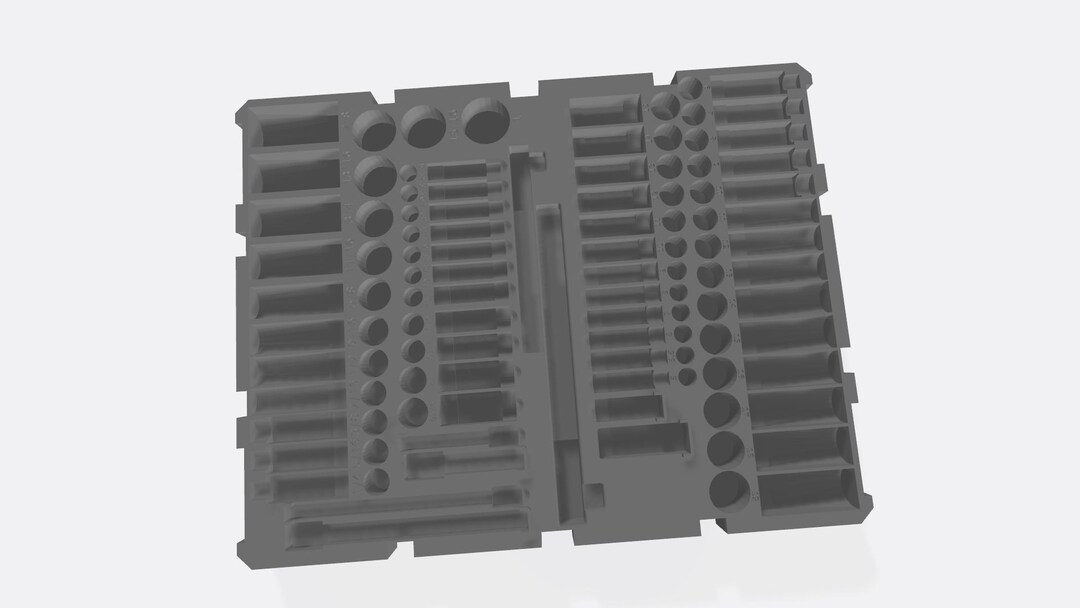 STL 3d Print File For 48 22 9486 Socket Set Slim Drawer Milwaukee STL 3d Print File For 48 22 9486 Socket Set Slim Drawer Milwaukee