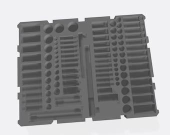 STL*** 3d Print File for 48-22-9486 socket set slim drawer Milwaukee Packout storage***