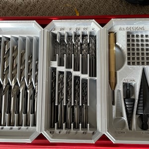 STL*** Milwaukee Packout Slim Bin Drill Bit organisers 3 Pack **STL ONLY