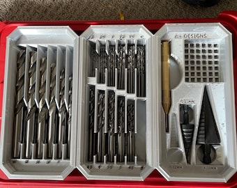STL*** Milwaukee Packout Slim Bin Drill Bit organisers 3 Pack **STL ONLY