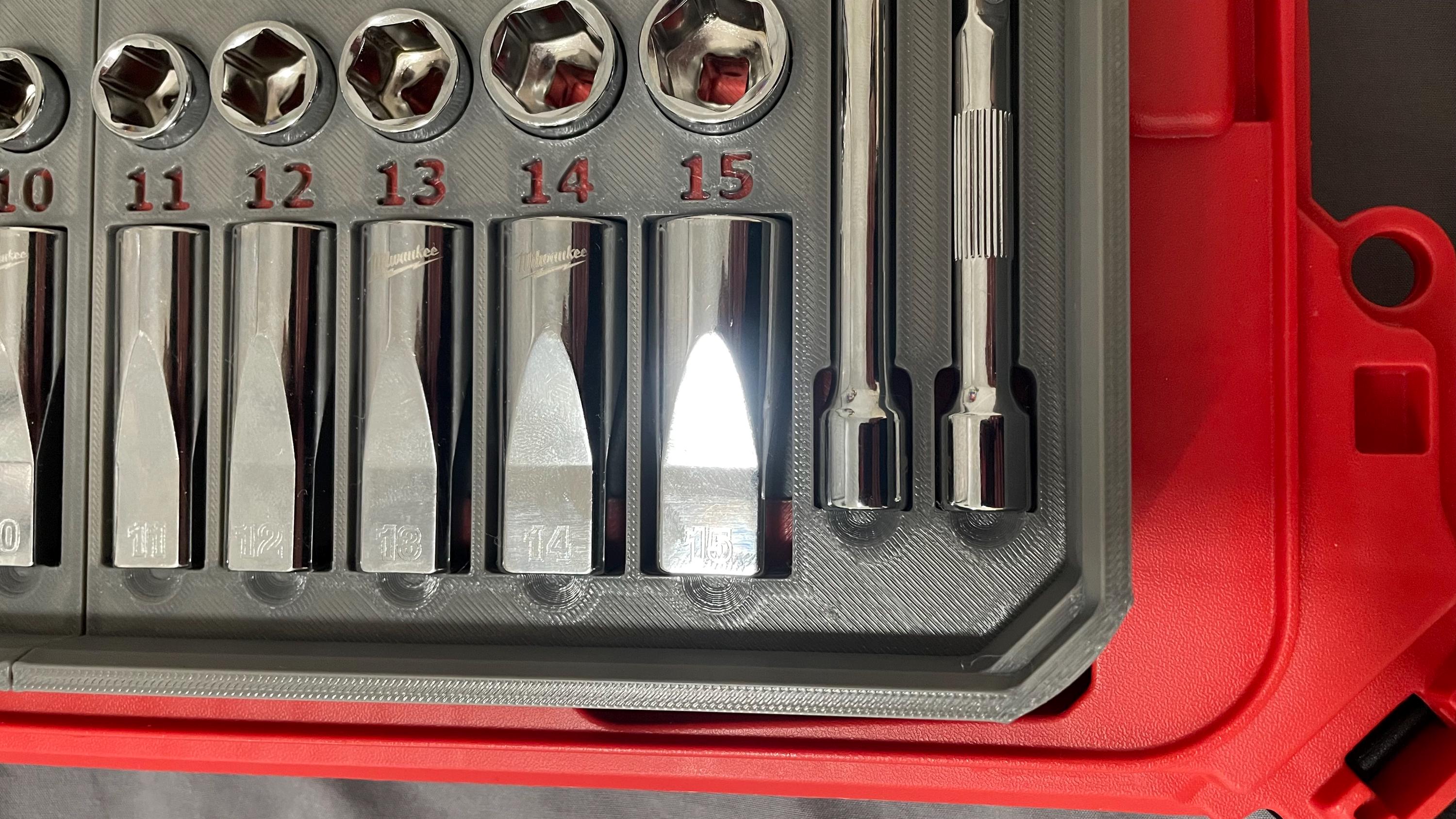 Socket Set Compatible Pack Out DIGITAL DOWNLOAD STL*** Milwaukee Compact Packout 1/4 Socket Set 48-22 ...