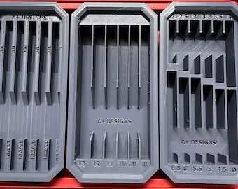 STL*** Milwaukee Packout Slim Bin Drill Bit organisers 3 Pack, Drill Bits and Spade Bits **STL FILE only