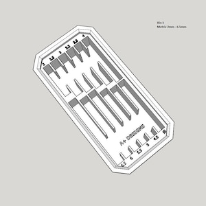 STL*** Milwaukee Packout Slim Bin Drill bit holder 2-6mm STL ONLY