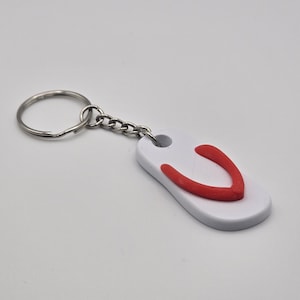 Flip-Flop Keychain –  Tropical Bag Charm – Beach Lover Gift – Summer Party Favor – Custom Colors – Mini Vacation Accessory