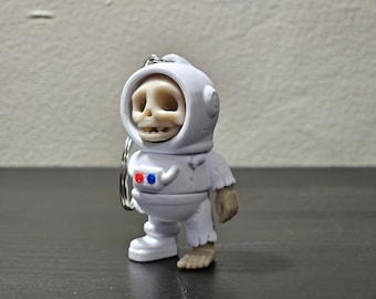 Cute Skeleton Space Astronaut Keychain